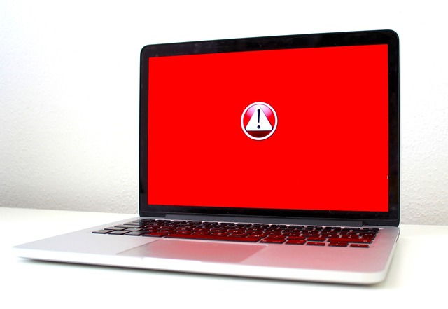 Ejemplo de malware en una computadora portátil